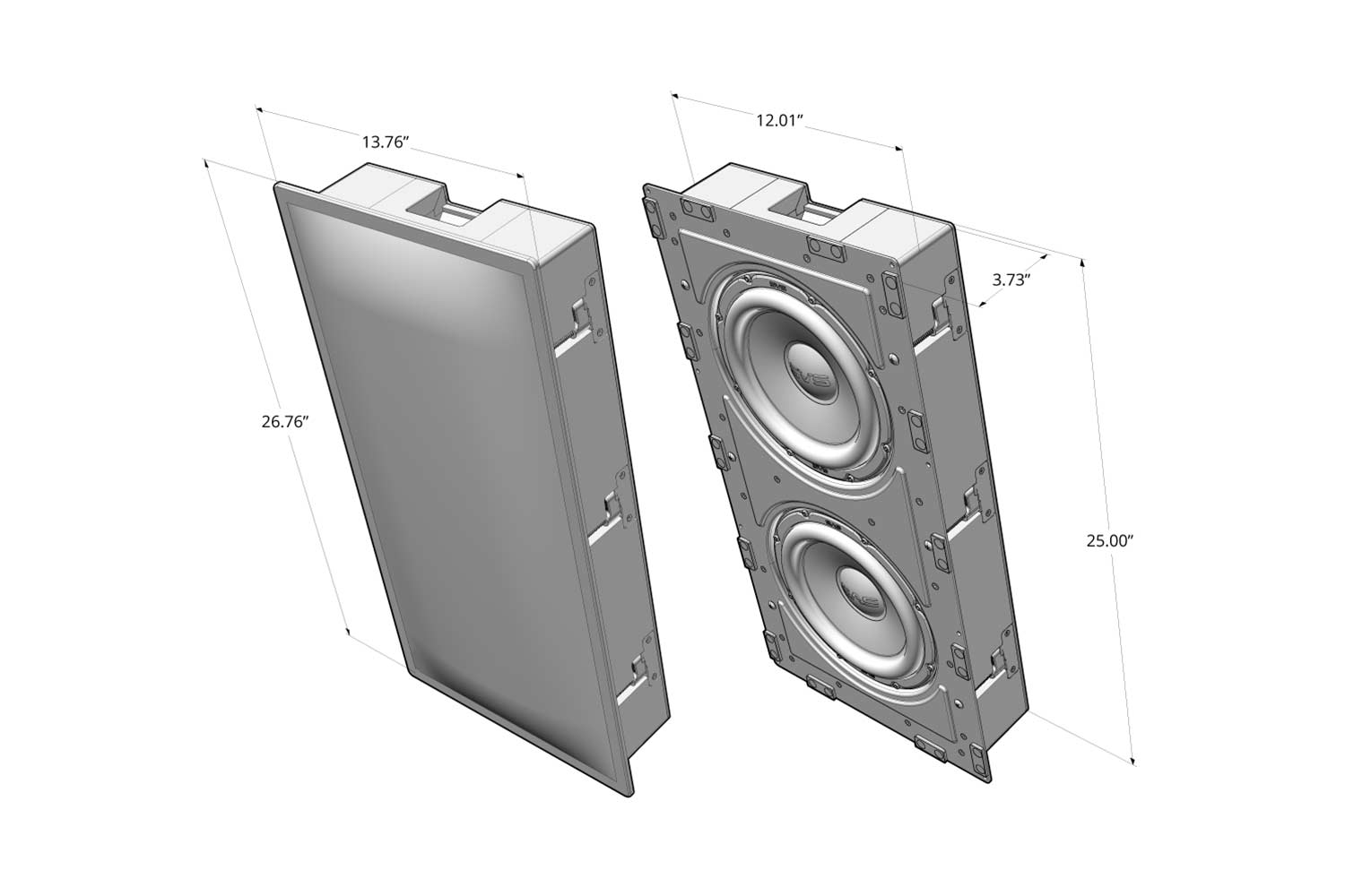 SVS 3000 In-Wall Abmessungen